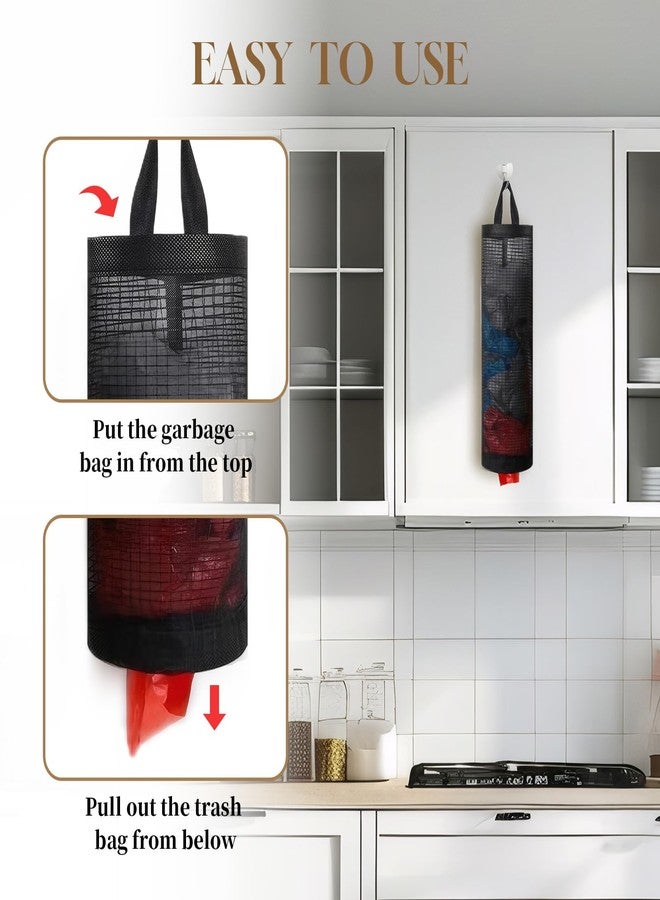 Gaahkai 8PCS Door Hanging Plastic Bag Holder, Mesh Shopping Grocery Bag Dispenser for Plastic Trash Bags - Image 5
